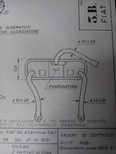 SCHEDA OMOLOGAZIONE SILENZIATORE MARMITTA FIAT 126 3B PIACENZA 1978