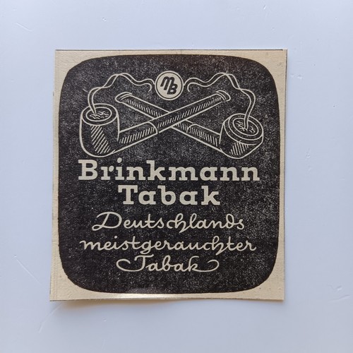 1936 brinkmann tabak - brinkmann,