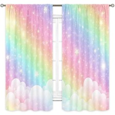 Colorful Rainbow Curtains for