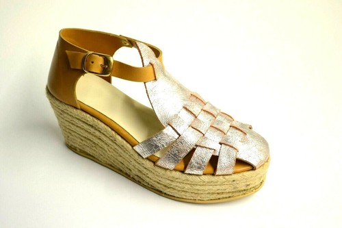 Sandali donna zeppa corda - corda, vera