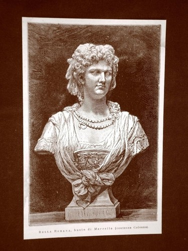 1875 engraving beautiful - engraving, roman
