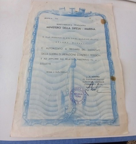 Diploma militare distintivo - diploma,