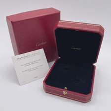 Cartier set scatola gemelli cufflinks box ref CRCO000467 + certificato argento