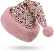 Cappello Babbo Natale in Peluche - Berretto Natalizio Caldo per Adulti - Unisex