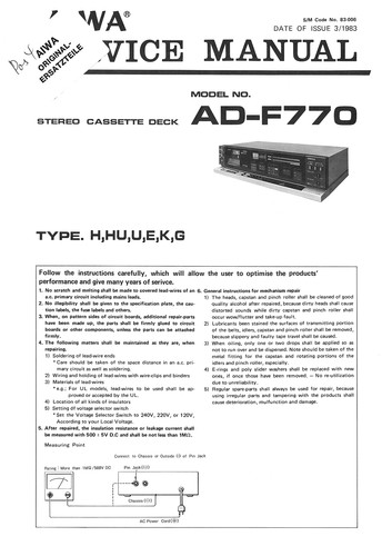 Aiwa f770 770 - ad,