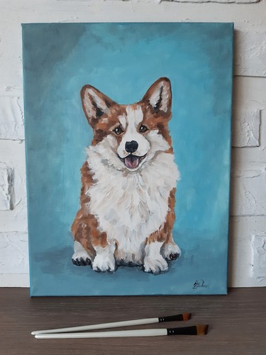 Quadro corgi pet arte - quadro,