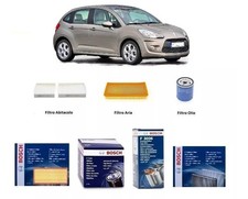 Kit Tagliando Bosch per Citroen C3 II ( SC ) 1.2 VTi 60 Kw 82 Hp Cv