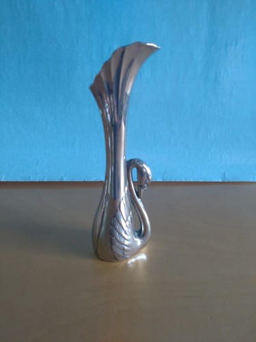 Vaso forma cigno - di, placcato