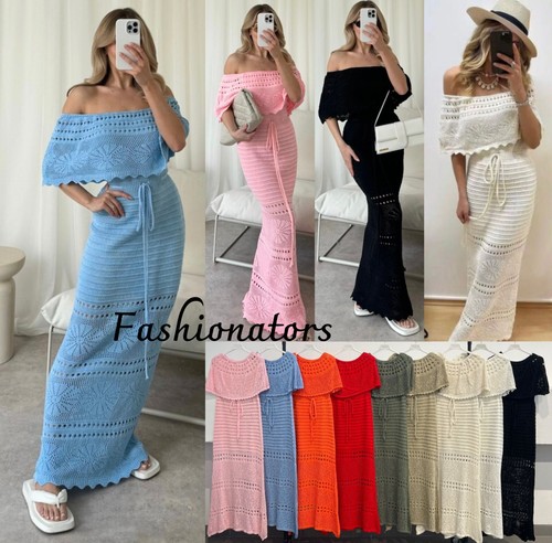 Vestito donna uncinetto spalle