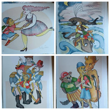 4 PINOCCHIO LITHOGRAPHS -PIER