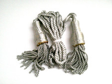 Cordoncino di seta argento per