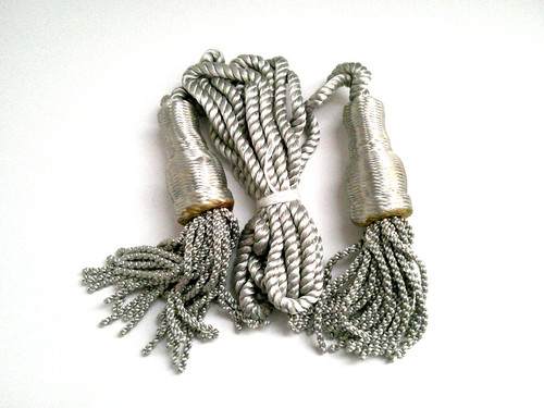 Cordoncino seta argento - argento, per
