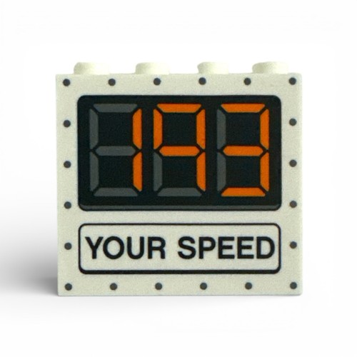 Lego white printed speed - white,
