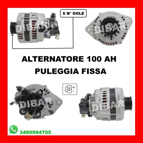 Alternatore 100ah puleggia - 100ah,