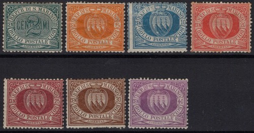 San marino 1877 serie - san, 1877-90
