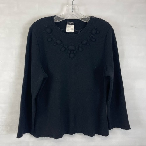 Chanel maglione lana nero - maglione, cc
