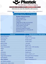 Scanner Vintage Plustek A3i