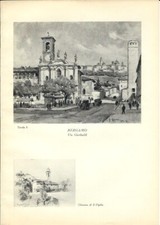 Stampa antica BERGAMO Chiesa