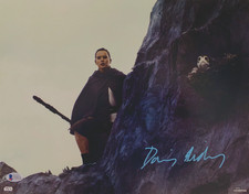Foto firmata Daisy Ridley Star Wars 11x14 - Rey Beckett BAS 51