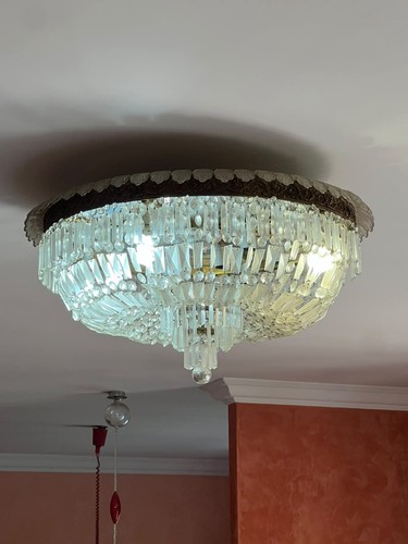 Lampadario cristallo vintage - lampadario,