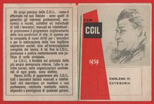 TESSERA SINDACATO ANNO 1959