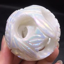 Aura Angel White Marble Sphere