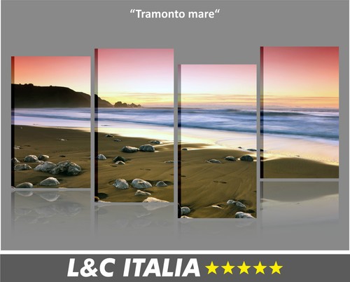 Tramonto mare quadro - quadro, moderno