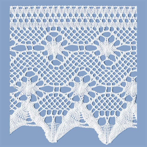 Merletto cotone 158 bianco - cotone, mm