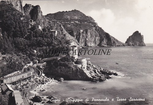 Capri spiaggia pennaula e - capri:,