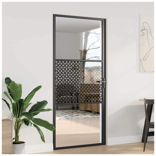 Porta vetro alluminio nero - vetro,