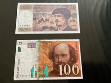 Banconote da 100 e 20 franchi