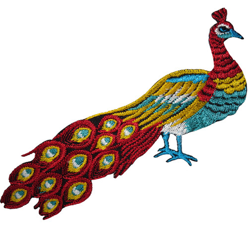 Peacock iron patch sew on - on,