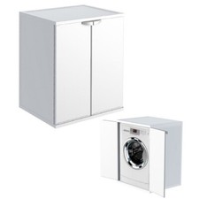 Kit Mobile Copri Lavatrice da Esterno Resina Mobiletto per Asciugatrice Plastica