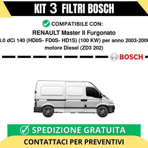 Kit bosch filtri tagliando - kit,
