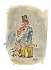 FRANZ BORGHESE - ACQUERELLO SU CARTA ORIGINALE DEGLI ANNI 70 - omaggio