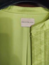 Bolero Coprispalle Giacca corta Pennyblack Shantung Pura Seta Verde Lime Size M 