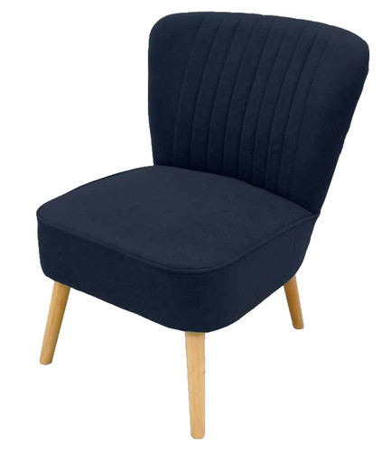 Poltrona sedia velluto blu - sedia,