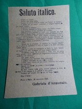 D'Annunzio Fiume volantino