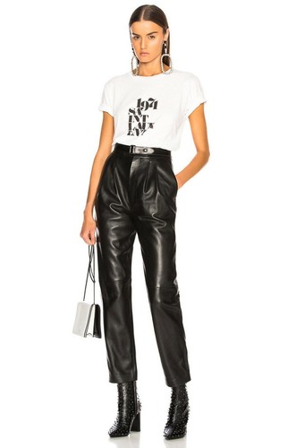 Pantaloni pelle nera da - nera,