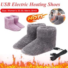 Scarpe Riscaldanti Elettriche USB Scaldapiedi Invernali Pantofole Peluche Calde
