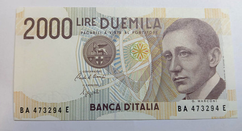 Banconota italia 2000 - italia,