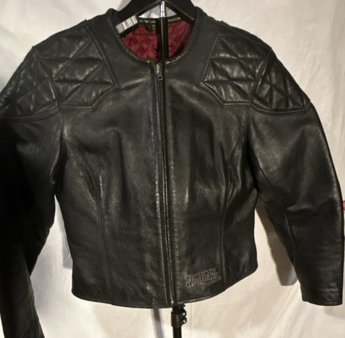 Giacca moto pelle - , donna