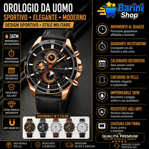 Orologio uomo sportivo - orologio,