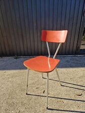 Sedia VINTAGE In Formica E Metallo Rossa anni '50