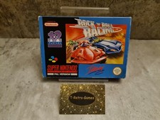SNES Super Nintendo Rock N Roll Racing con scatola originale e istruzioni NOE