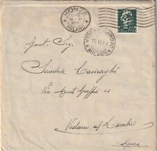 C6 - Busta 1941 con Biglietto Invito Nozze Multi Timbro 15 Cent Milano Monza