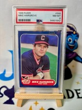 Fleer Mike Hargove 1986 PSA 8 #588 Cleveland Indians Baseball (no 10 bgs cgc)