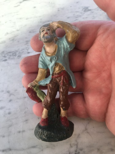 Vecchia statuina presepe uomo - vecchia,