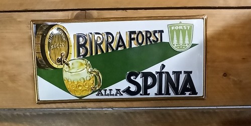 Targa metallo forst - in, "birra