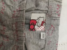 HELLO KITTY pigiama cotone jersey grigio con logo tg M
